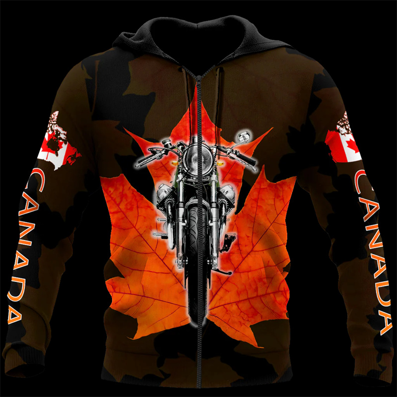 Street Fashion Canada - 남녀공용 캐나다 메이플 리프 3D 프린트