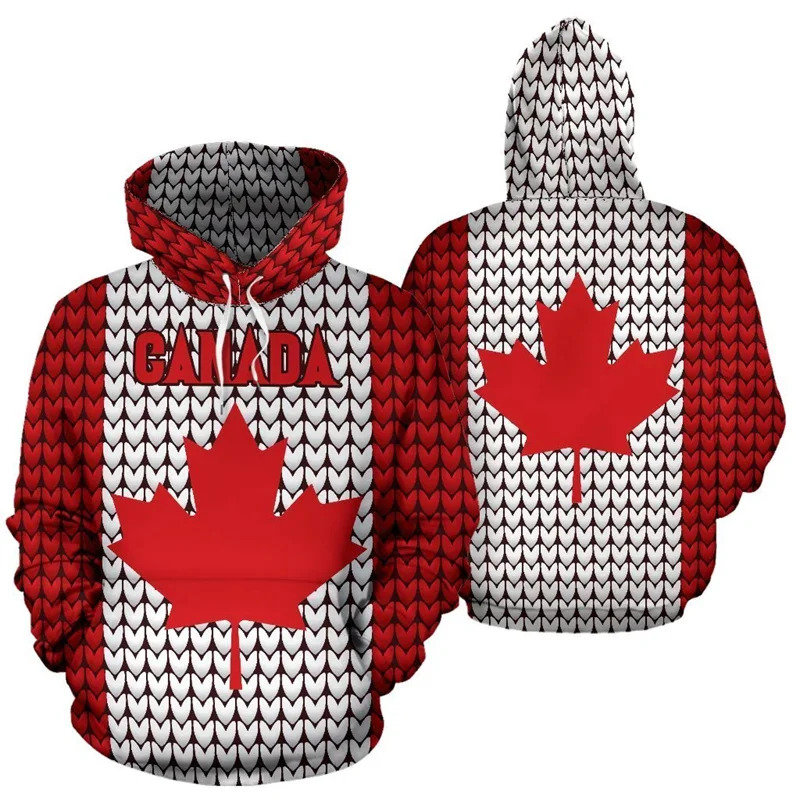 1개 맞춤형 캐나다 국기 이미지 3D 프린팅 후드티 남 - Street Fashion Canada 리뷰 및 가격
