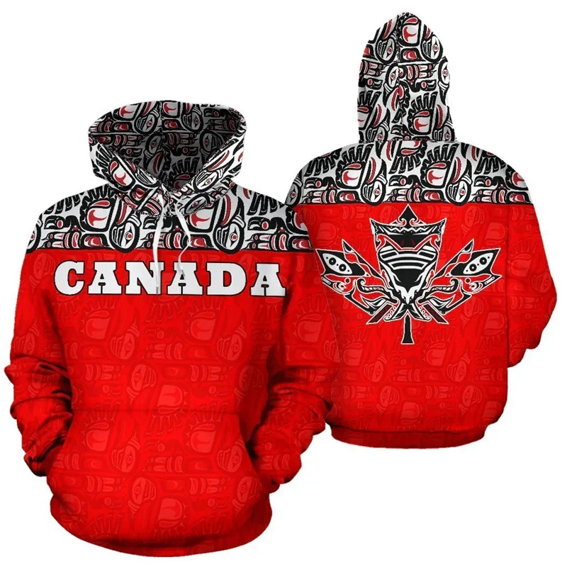 1개 맞춤형 캐나다 국기 이미지 3D 프린팅 후드티 남 - Street Fashion Canada 리뷰 및 가격